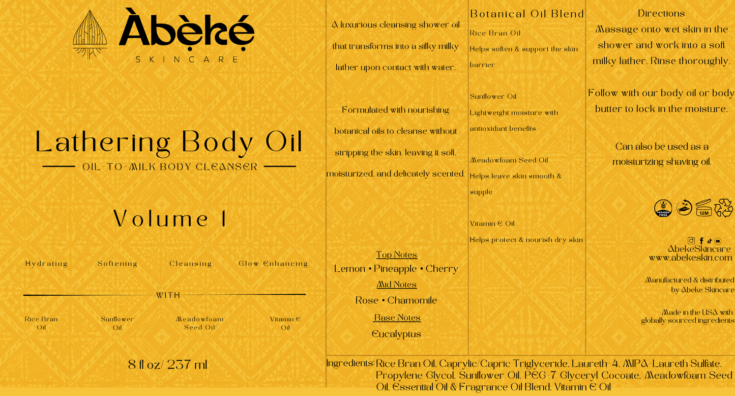 Lathering Body Oil