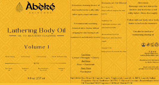 Lathering Body Oil